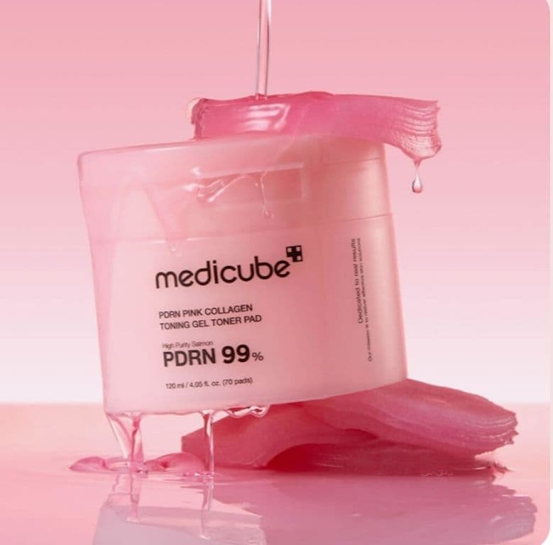 medicube PDRN Pink Collagen Toning Gel Toner Pad Гелевые тонер-пэды с ПДРН и коллагеном, 70 шт