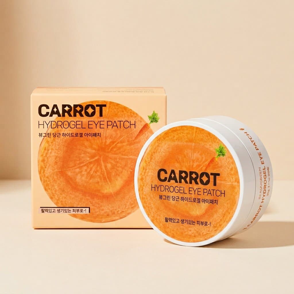 Антиоксидантные гидрогелевые патчи с морковью Beauugreen Carrot Hydrogel Eye Patch 60шт.