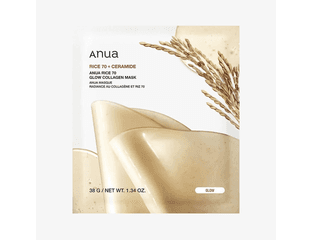 Гидрогелевая маска для сияния кожи ANUA Rice 70 Glow Collagen Mask