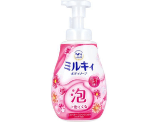 Пенящееся молочное мыло для тела с цветочным ароматом Cow Brand Milky Body Soap (600 мл)