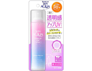 Увлажняющий санскрин спрей с функцией коррекции тона Skin Aqua Tone Up UV Essence, Rohto SPF 50+/ PA++++