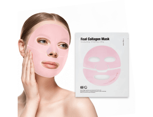 Meditime Маска для лица гидрогелевая с лифтинг эффектом с Коллагеном Real Collagen Mask