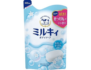 Молочное мыло для тела с ароматом белых цветов Cow Brand Milky Body Soap White Flowers (400 мл, м/у)