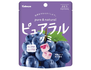 Kabaya Pure&Natural Gummy Grape Жевательные конфеты со вкусом винограда, 58 г