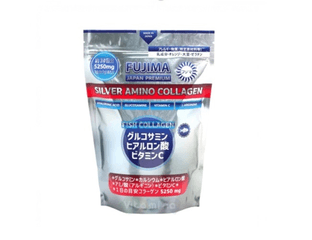 Гидролизованный морской коллаген FUJIMA Amino Collagen с гиалуроновой кислотой и аргинином + коэнзим Q10 + глюкозамин, для лица, волос, суставов, связок, (порошок на 30 дней), Япония