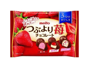 Шоколадные конфеты Meito Tsubuyori Ichigo (клубничный микс, 3 вкуса, 132 г)