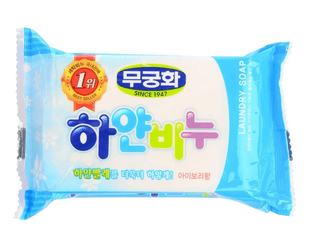 Мыло хозяйственное ОТБЕЛИВАЮЩЕЕ для удаления стойких пятен Laundry soap MUKUNGHWA, 230 гр