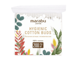 Ватные палочки Botanica 200 шт пластиковая банка MARABU