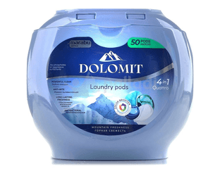 DOLOMIT Капсулы для стирки белья 4 в 1 «Горная свежесть» (50 шт).