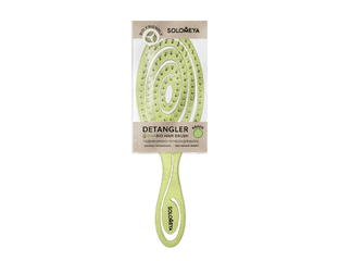 Подвижная био-расческа для волос SOLOMEYA Detangling Bio Hair Brush Green (1 шт)