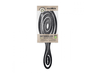 Подвижная био-расческа для волос SOLOMEYA Detangling Bio Hair Brush Black (1 шт)