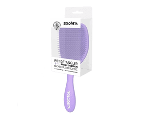 Расческа для сухих и влажных волос с ароматом лаванды SOLOMEYA Wet Detangler Brush Cushion Lavender (1 шт)