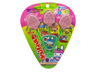 Леденцы с клубничным вкусом Lotte Ichigo Lollipop (3 шт)