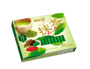 Meiji Matcha Шоколад со вкусом зелёного чая , 120 гр ( 26 стиков )