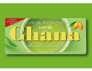 Lotte Ghana, Шоколад с зеленым чаем матча, 45 гр
