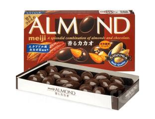 Meiji Almond Chocolate Темное како с миндалем, 75 гр