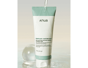 ANUA Heartleaf Succinic Moisture Cleansing Foam Успокаивающая пенка для умывания с янтарной кислотой, 150 мл