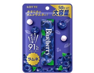 Lotte  Blueberry Ramune Драже со вкусом голубики,  50 гр
