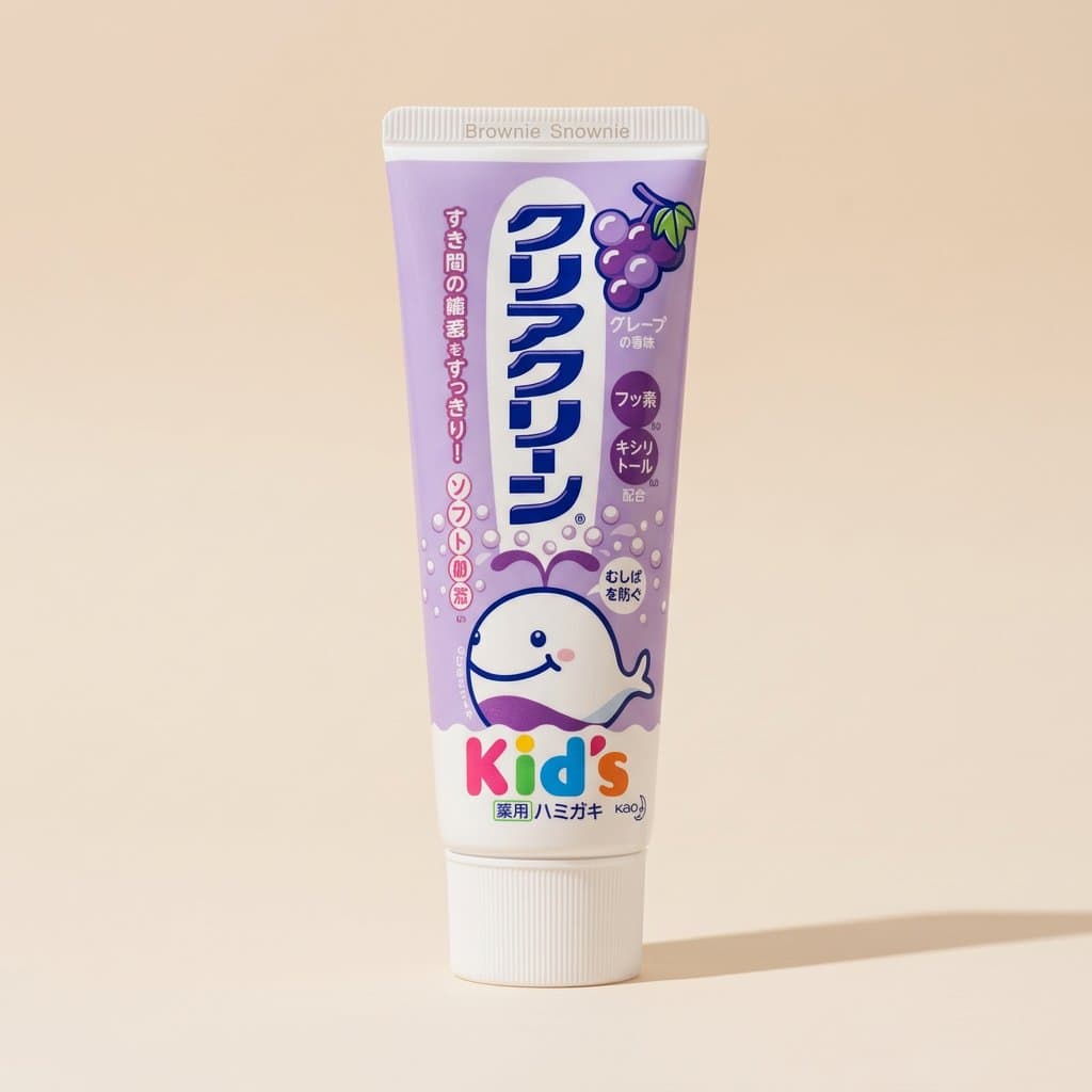 Зубная паста для детей с мягкими микрогранулами KAO "Clear Clean Grape" со вкусом винограда, с 3 лет70 гр Япония