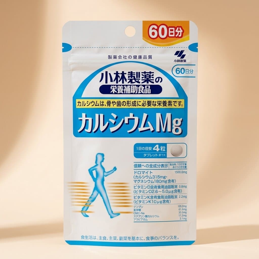 Kobayashi Pharmaceutical Calcium Mg Кальций + магний для сердечно-сосудистой системы и костей на 60 дн (240шт)