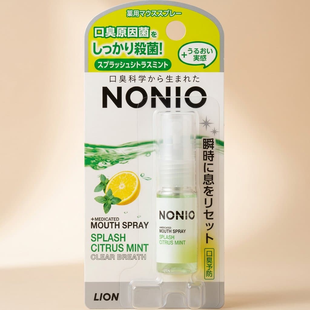 Освежитель для полости рта c ароматом свежей мяты и цитрусовых "Lion" Nonio Clear Herb Mint 5 мл