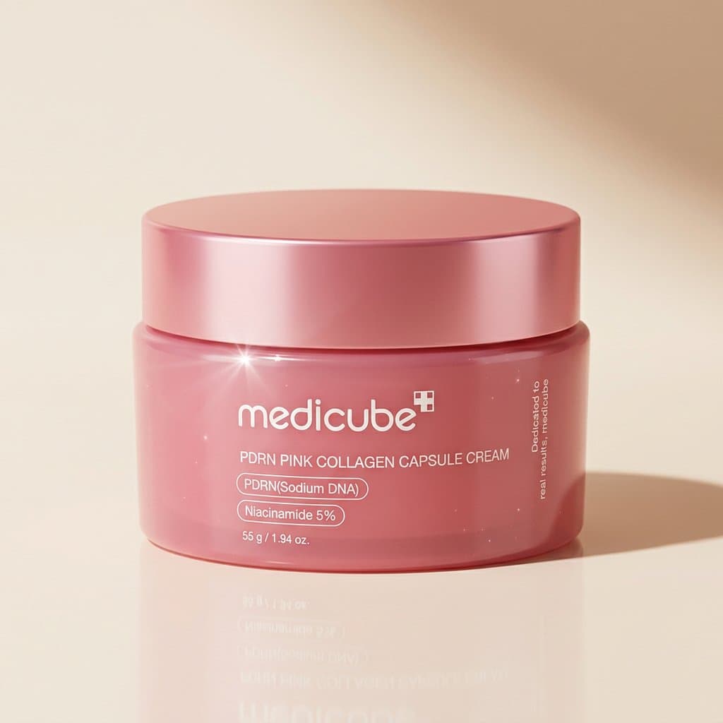 Medicube PDRN Pink Collagen Capsule Cream Укрепляющий капсульный крем с ПДРН и пептидами, 55 гр