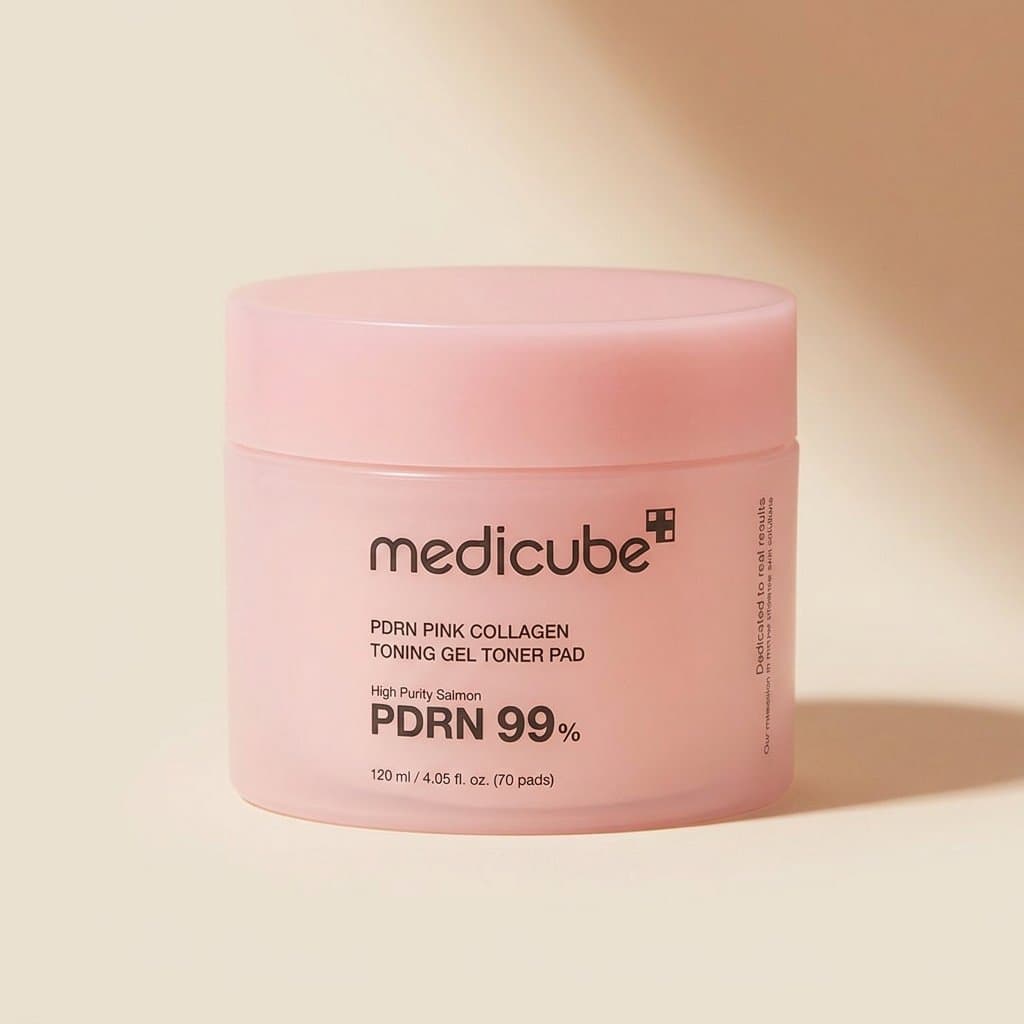 medicube PDRN Pink Collagen Toning Gel Toner Pad Гелевые тонер-пэды с ПДРН и коллагеном, 70 шт