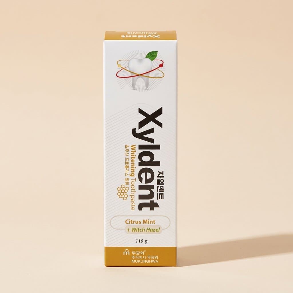 MUKUNGHWA Xyldent Отбеливающая гелевая зубная паста. Цитрус и гамамелис ,  110 г