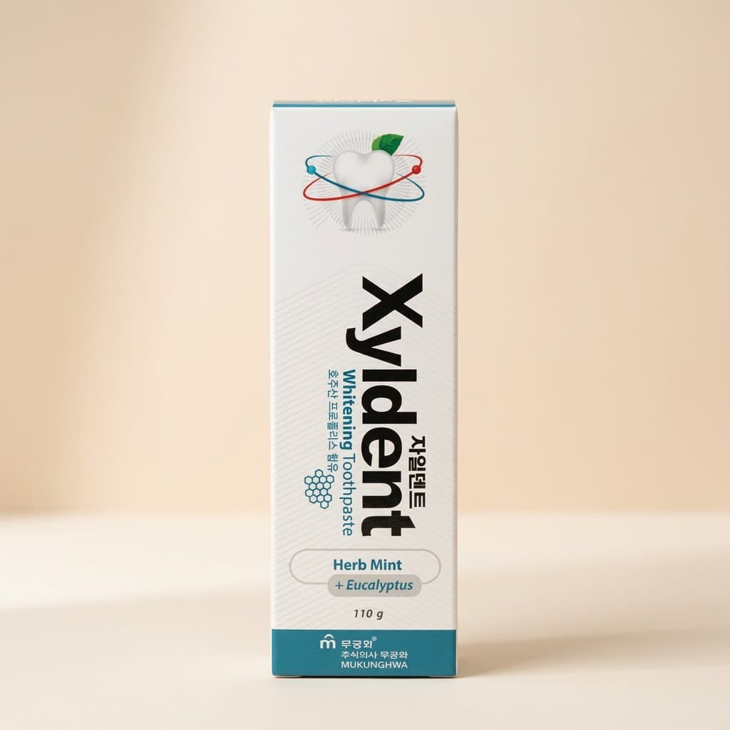 MUKUNGHWA Xyldent Отбеливающая гелевая зубная паста . Травы и эвкалипт , 110 гр