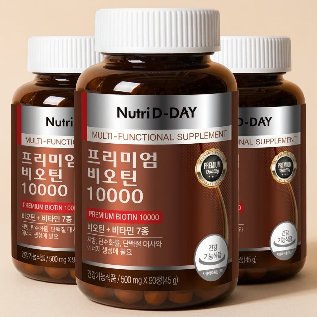 БАД (премиум биотин 10000), Nutri D-day Premium, 500 мг*90 кап