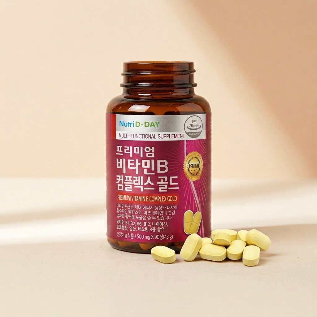 Премиум комплекс витаминов группы B Nutri d-day Premium vitamin B complex gold, 90 таб.( на курс - 3 месяца).