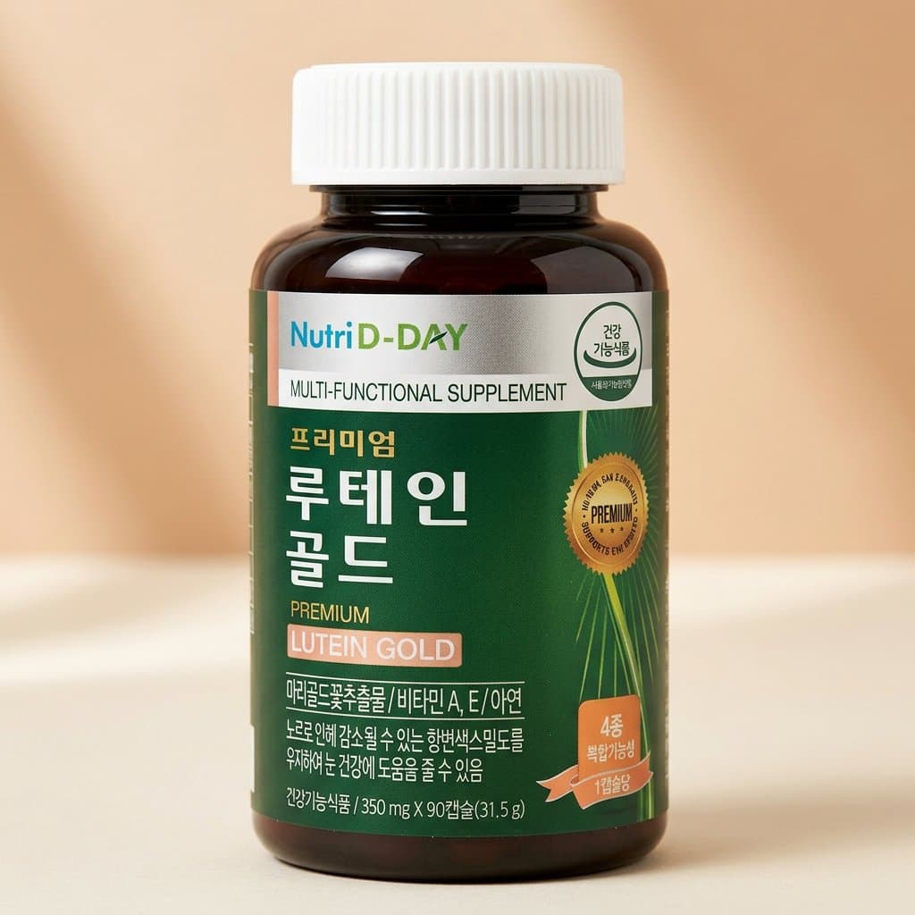 Лютеин премиальная добавка для здоровья глаз Nutri D-Day Lutein Gold, 350MG*90 таблеток.