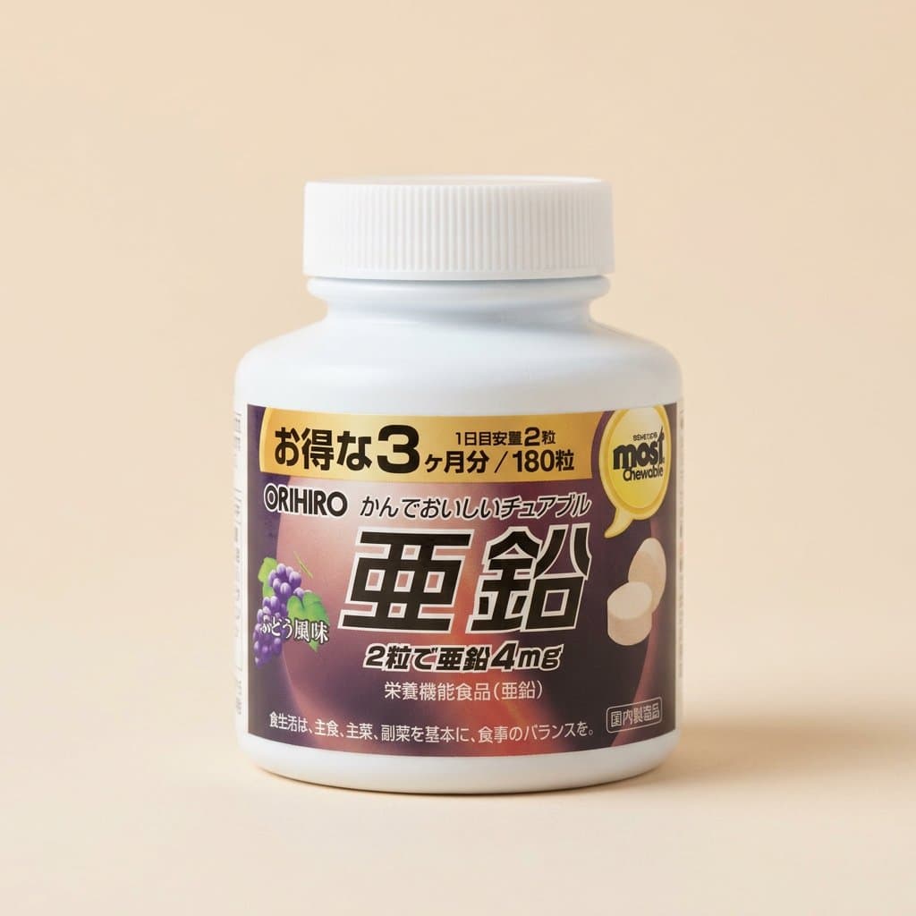 Orihiro MOST Chewable Zinc Цинк + витамины группы В на 90 дн