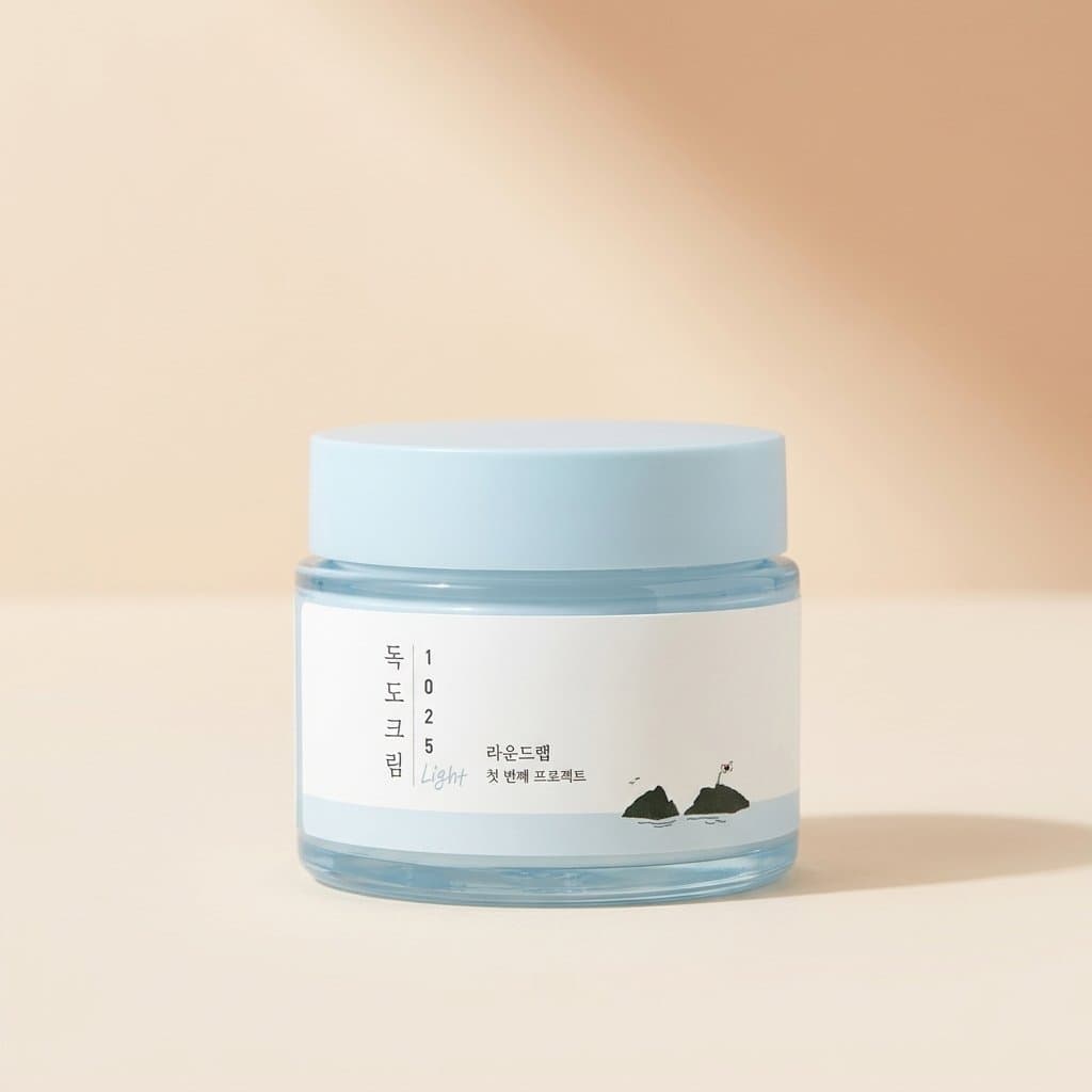 Лёгкий увлажняющий крем с комплексом минералов Round Lab 1025 Dokdo Light Cream