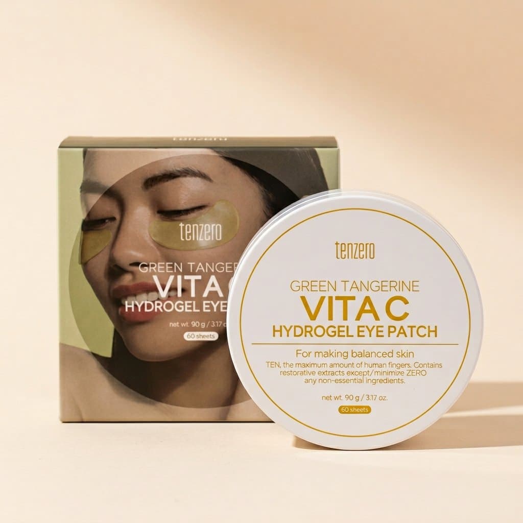 Гидрогелевые патчи с зелёным мандарином и витамином C Tenzero Green Tangerine Vita C Hydrogel Eye Patch (60 шт)