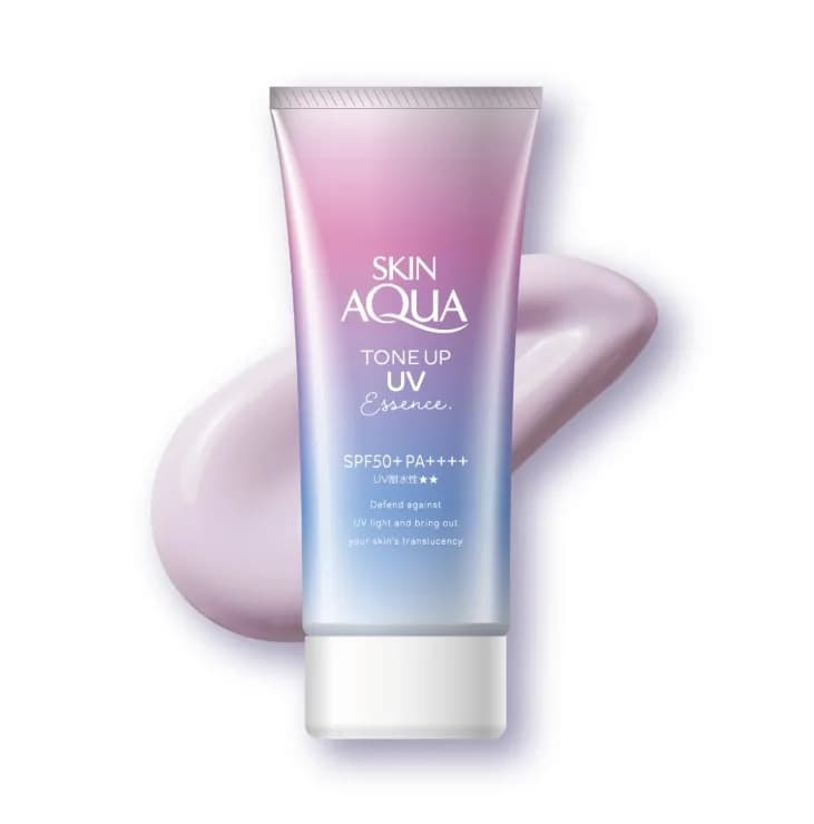 ROHTO Skin Aqua Tone Up UV Essence, Rohto SPF 50+/ PA++++  Тонирующий санскрин , оттенок лаванда 80 гр