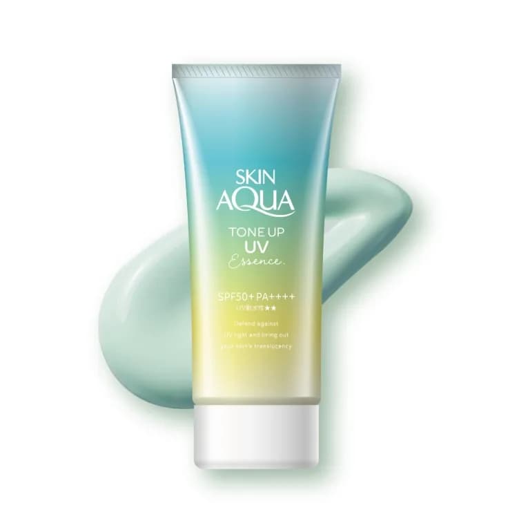 ROHTO Skin AQUA Tone Up UV Essence Солнцезащитный крем,  мятно-зеленый  SPF 50+ PA++++, 80 гр
