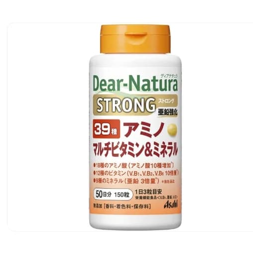 Asahi Dear-Natura Strong 39 Amino Multivitamins & Minerals  Комплекс витаминов, минералов и аминокислот на 50 дн