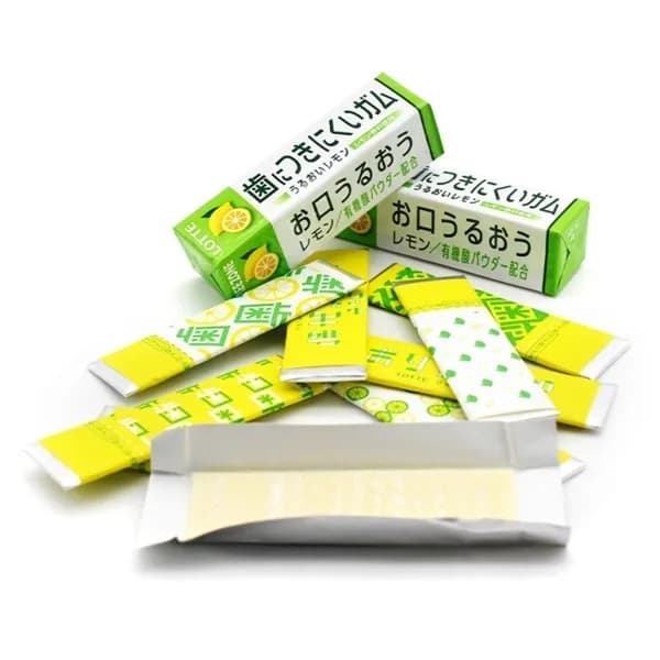 Lotte  Freezone Lemon Жевательная резинка лимон 25,2гх3шт, Япония — миниатюра 3
