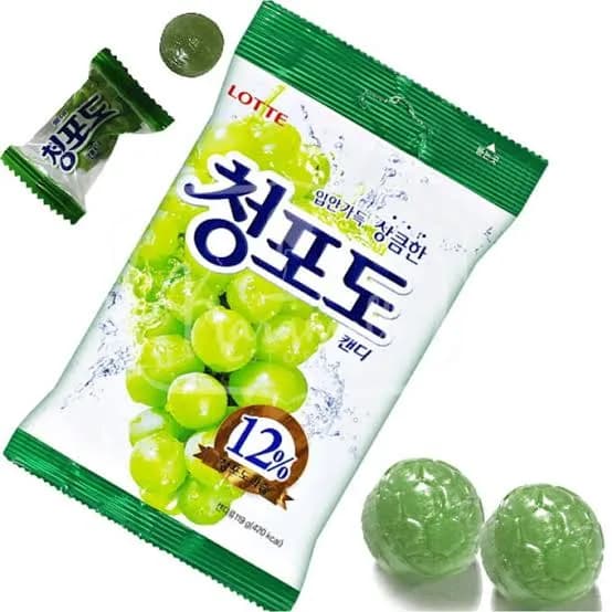 Lotte Green Grape Карамель с соком зеленого винограда  153 г