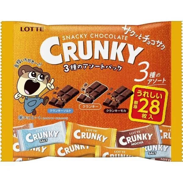 Lotte Crunky Шоколадные конфеты Семейное ассорти 98 гр