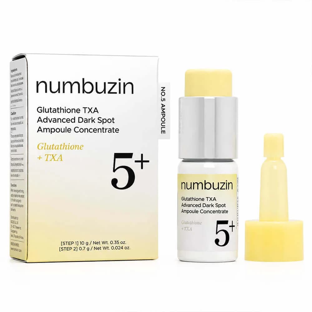 Двухкомпонентная концентрированная ампула против пигментации Numbuzin No.5 Glutathione TXA Advanced Dark Spot Ampoule Concentrate — миниатюра 3