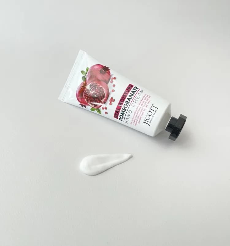 Увлажняющий крем для рук с экстрактом граната Jigott Real Moisture Pomegranate Hand Cream — миниатюра 2