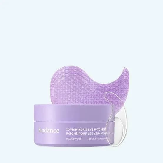 Омолаживающие гидрогелевые патчи для глаз с ПДРН и икрой Biodance Caviar PDRN Eye Patches — миниатюра 2