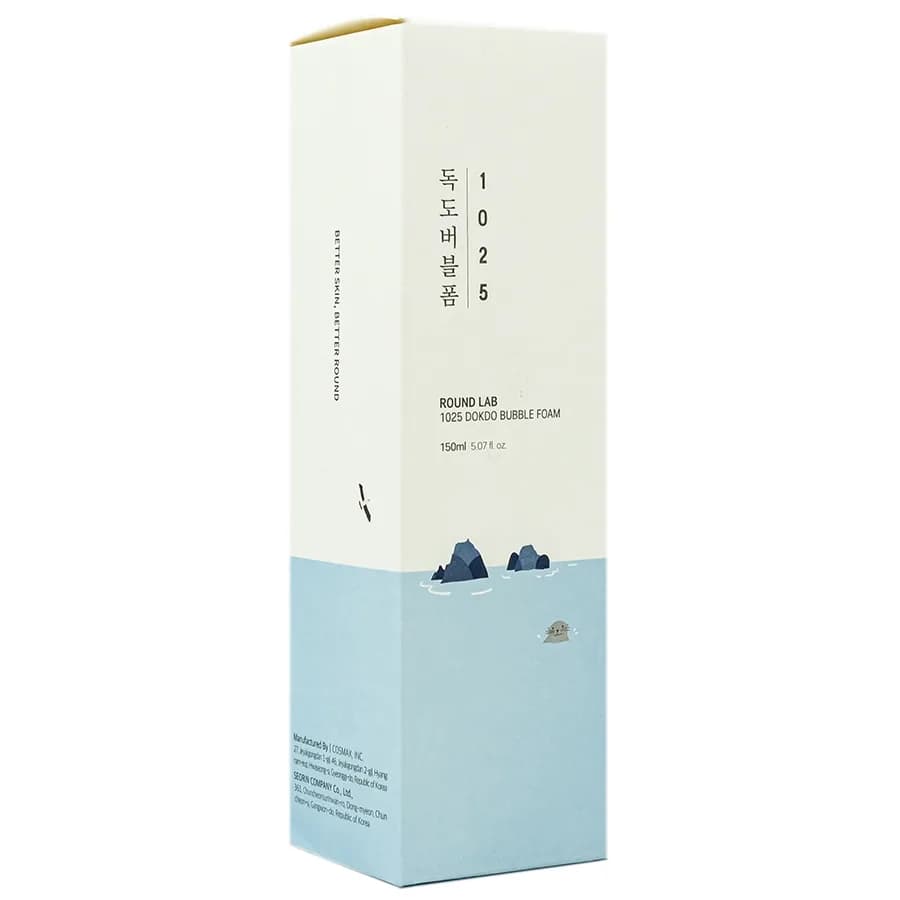 Очищающая пузырьковая пенка с морской водой и BHA-кислотой Round Lab 1025 Dokdo Bubble Foam — миниатюра 4