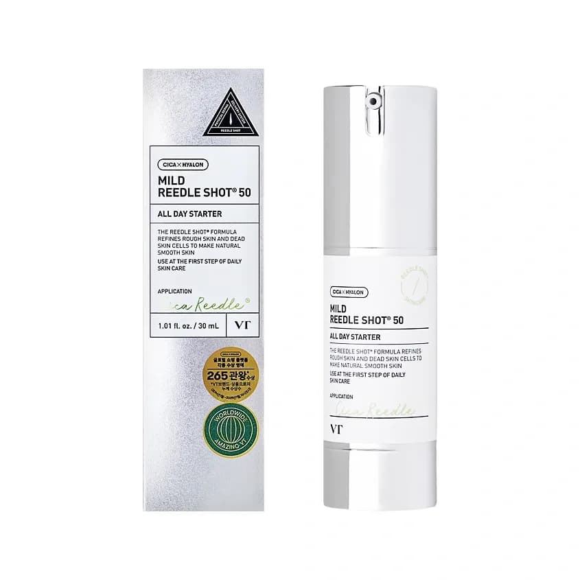 Деликатная бустер-сыворотка для лица с микроиглами VT Cosmetics Mild Reedle Shot 50 — миниатюра 2