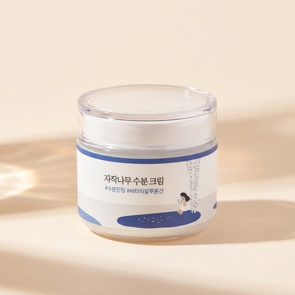 Увлажняющий крем для чувствительной кожи с берёзовым соком Round Lab