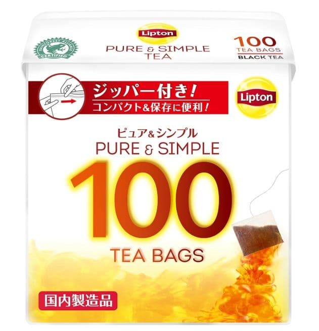 Lipton Pure & Simple, 100 чайных пакетиков. Черный чай (Кения, Индонезия).