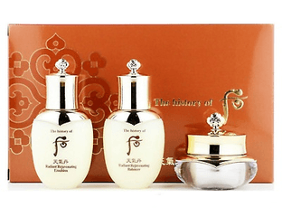 Антивозрастной набор миниатюр The History of Whoo Cheongidan Radiant 3pcs Gift Set 3 средства в мини-формате