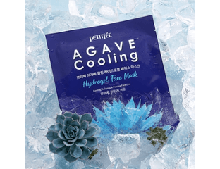 Охлаждающая гидрогелевая маска с экстрактом агавы Petitfee Agave Cooling Hydrogel Face Mask 1шт